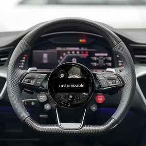 Volant sport en fibre de carbone de qualité supérieure pour <span class=keywords><strong>Audi</strong></span> A3 A4L A5 A6L S4 S5 RS3 RS5 Q2 Q3 <span class=keywords><strong>Q5</strong></span> Q6 Q7 TT Sportline Remplacement OEM - Product Image 3