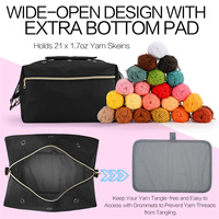 Kit de couture, sac à fil, sac à crochet, organiseur de fil, porte-accessoires pour le crochet, polyester