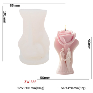 Mới đến Hoa Hồng Lời Thề hương liệu nến Silicone khuôn tự làm quà tặng ngày Valentine trang trí khuôn đám cưới khuếch tán đá - Product Image 6