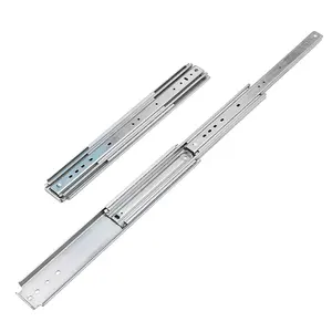 76mm 227kg Heavy Duty Slide Rail Heavy Duty Locking Sldie Drawer Slide Heavy Industrial Slide3Fold+Full Extension