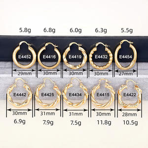 Orecchini a Cerchio Romfieldmaster Placcati Oro per Donne, Stile Classico, Gioielli in Lega con Finitura 18K, Orecchini alla Moda - Product Image 6