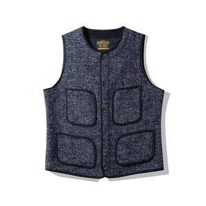 <span class=keywords><strong>Gilet</strong></span> Invernale da Uomo in Lana, Casual ed Elegante, Traspirante, Marrone <span class=keywords><strong>con</strong></span> Collo a Girocollo, per Abbigliamento Formale - Product Image 2