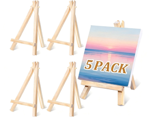 Huixishi Mini Pine Wood Tabletop Painting & Sketching Easel for Wedding Party Photos Signs Crafts Display Gifts