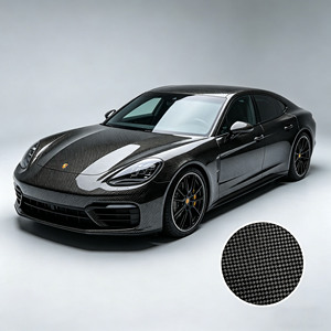 <span class=keywords><strong>Film</strong></span> de protection de peinture (PPF) en TPU fibre de carbone pour voiture, <span class=keywords><strong>film</strong></span> de protection de carrosserie auto-réparant noir 6D, autocollant de voiture changeant de couleur, PPF effet mouillé - Product Image 1