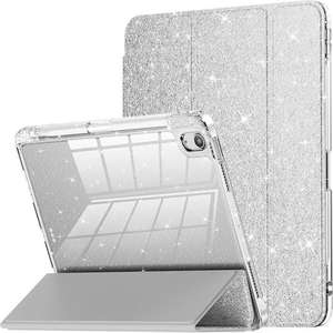 Étui pour tablette adapté à l'iPad Air 4/5 - 10.9 (emplacement pour stylet à droite) avec couverture à trois volets scintillante, étui de protection pour tablette - Product Image 1