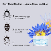 Masque Visage Gel Nénuphar Bleu Beauté Centella Collagène Hydratant Profond Anti-Âge Raffermissant Éclaircissant Revitalisant