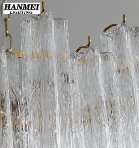 Lámpara Retro MURANO South Seas de Estilo Moderno de Mediados de Siglo, Altura Ajustable, Cristal de Lujo para Sala de Estar/Comedor, Modelo HM-LK-2129 Lig - Product Image 6