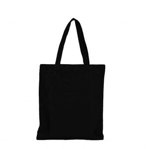Bolsa de Tela de Algodón Orgánico Reciclable y Reutilizable con Asa Larga, Diseño en Blanco y Personalizable con Impresión - Product Image 1