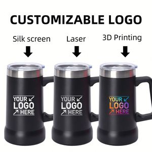 Taza de Cerveza de 24 oz con Asa, Diseño Clásico, Aislamiento de Doble Pared, Acero Inoxidable con Recubrimiento en Polvo, Logotipo Personalizado - Product Image 5
