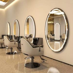 Espejo Redondo de Salón de Belleza <span class=keywords><strong>EMMA</strong></span> - Espejo de Peluquería Iluminado para Salones de Alta Gama - Product Image 3