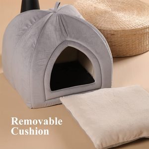 Tempat tidur kucing dalam ruangan, tempat tidur hewan peliharaan 2 dalam 1, tempat tidur kucing kecil atau anjing-Gua hewan, tenda kucing - Product Image 3
