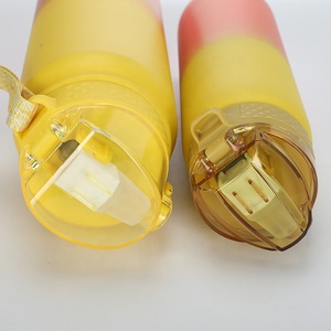 Botella de agua de acero inoxidable de doble pared y boca ancha 2023 con pajita, cantimplora deportiva ideal para senderismo y ciclismo. - Product Image 4