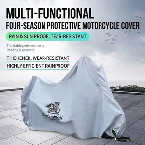 Funda Impermeable Universal para Motocicleta, Revestida de PVC, Resistente a los Rayos UV, para Almacenamiento en Exteriores, con Bolsa de Almacenamiento - Product Image 3
