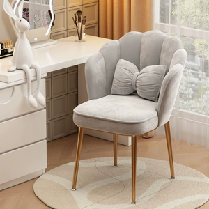 Nouvelle Chaise en Velours Capitonnée Minimaliste pour Chambre à Coucher, Chaise de Manucure et de Maquillage - Product Image 6