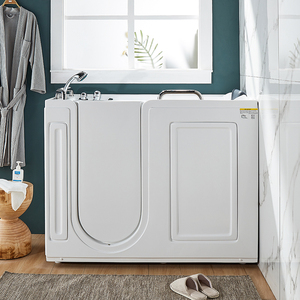 Bañera de hidromasaje independiente moderna de lujo, <span class=keywords><strong>Spa</strong></span>, masaje de hidromasaje de alta calidad para <span class=keywords><strong>parejas</strong></span>, baño de remojo caliente con escurridor para hoteles - Product Image 4