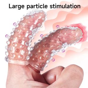 Clitoris stimuler les préservatifs pour les femmes vagin sexe doigt manches pénis G Spot Massage SexToys pour Couples doigt Extender - Product Image 5