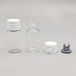 High quantity clear borosilicate screw thread glass tube vial screw 4 ml glass vial with screw cap