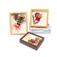 Noir blanc noyer MDF 8x8 8x10 10x10 16x16 pouces A4 décoration Art photo cadre Photo profonde 3D ombre boîte cadre avec plexiglas