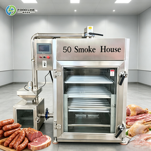 Horno ahumador industrial <span class=keywords><strong>de</strong></span> gran capacidad y alta resistencia para equipos <span class=keywords><strong>de</strong></span> ahumado <span class=keywords><strong>de</strong></span> salchichas, jamón y tocino - Product Image 1