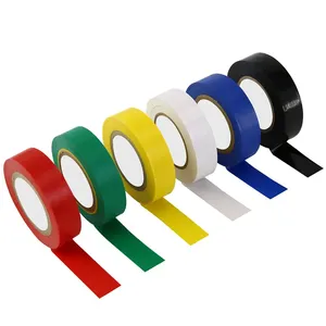 Pvc Waterdichte Zelfklevende Tape Zwart Vlamvertragende Elektrische Isolatietapes Spanningsdraad Organizer Elektricien Tape