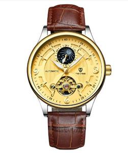 Tevise orologio automatico meccanico di lusso antico prospettiva vuoto signore orologi meccanici per gli uomini - Product Image 6