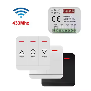 433MHz Wireless Wand schalter Fernbedienung LED Home Automation 12V/3V Silizium-Tastatur für Garagentore Lichter Automatische Funktion - Product Image 2