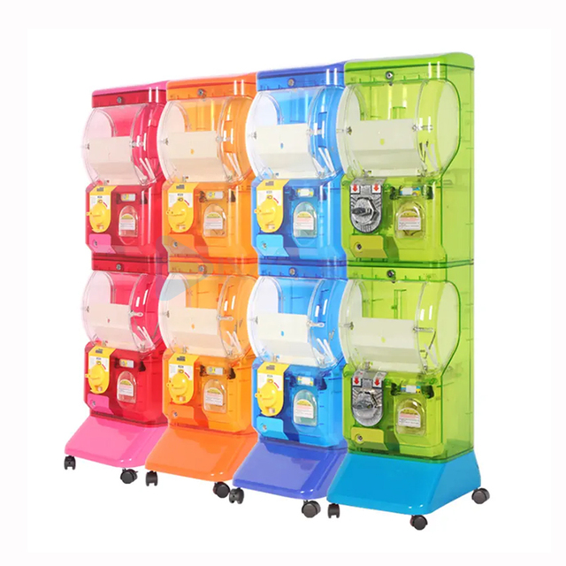 Amusement Coin Operated Game Machine Coin Pusher Prize Machine 2 Layers Capsule Vending Game Machine