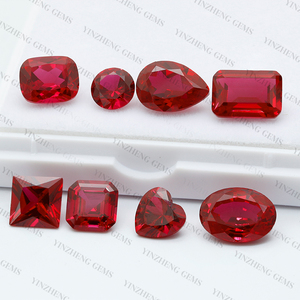 Hochwertiger Labor-gezüchteter Taubenblut-Roter Rubin Ovaler Schliff Facettierter Loser Edelstein mit Feuer für Handgefertigte Schmuckherstellung - Product Image 2