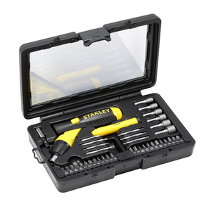 Jeu de tournevis à cliquet Stanley de 40 pièces avec étui et embouts pour les tâches de réparation de précision - Product Image 1