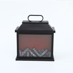 Lámpara de Chimenea Eléctrica con Llama y Asa, 298x130x300mm, Luz Blanca Cálida para Sala de Estar, Dormitorio o Villa - Product Image 2