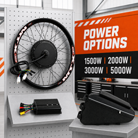 Kit de conversion de vélo électrique 1500W 2000W 3000W 5000W, moteur de moyeu arrière sans balais 48V 52V 60V 72V avec batterie triangulaire