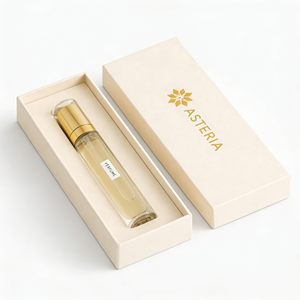 กล่องน้ำหอมหรูหราสั่งทำพิเศษจากโรงงานโดยตรง กล่องแข็งแบบมีฝาและฐาน พร้อมช่องใส่ของ  ปั๊มฟอยล์สีเงิน พิมพ์ลายตามสั่ง OEM - Product Image 3