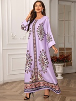 Gaun Abaya Muslim Wanita Elegan dari Bahan Polyester untuk Pernikahan & Pakaian Etnik-ODM Model Sopan Panjang Semata Kaki Lengan Panjang