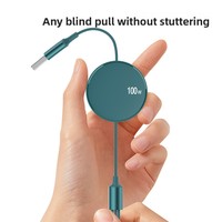 Câble USB rétractable 3-en-1 à charge rapide 100W avec gaine TPE/PVC pour téléphones mobiles