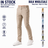 Pantalon décontracté pour homme en coton, coupe droite, taille mi-haute, multi-poches, infroissable, chaud, automne-hiver, 7 tailles, pour acheteurs en gros