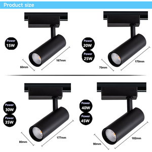 <span class=keywords><strong>Luz</strong></span> LED de Riel Comercial Regulable de Alto CRI 15-45W con Certificación CE SAA para Proyectos de Iluminación Completa de Tiendas y Boutiques - Product Image 3