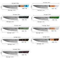 2025 Nieuwe Stijl 8 Inch Koken Gyuto Mes Chef-Mes Japans 67 Lagen Damascus Staal Keukenmes
