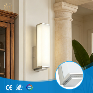 COMBO Modern Wall Lamp LED Stainless Steel <b>White</b> Rectangular <b>Shade</b> 3500K Warm <b>White</b> AC 220V Wall-Mounted Living Room <b>Light</b> - Product Image 1