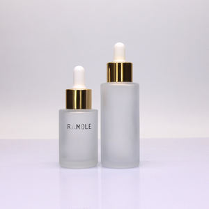 Flacon compte gouttes en verre dépoli, portable, à épaules plates, disponible en or rose, noir, argent, blanc, 20ml, 30ml, 50ml, 60ml, 80ml - Product Image 4