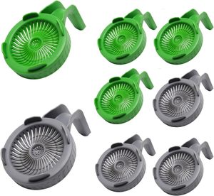 Tapa de plástico PP verde de boca ancha con asa para tarro Mason, sin BPA, personalizable - Product Image 1