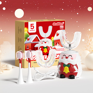 Brosse à dents électrique OralGos Kids, design robot, rechargeable, pour enfants de 2 à 7 ans, étanche IPX7, charge par type C - Product Image 4