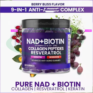 Ausreson OEM NAD + resverhair l Berberine Biotin takviyesi kollajen Keratin çinko <span class=keywords><strong>Vitamin</strong></span> <span class=keywords><strong>K</strong></span> <span class=keywords><strong>D</strong></span> sakızlı saç cilt çivi eklem - Product Image 4