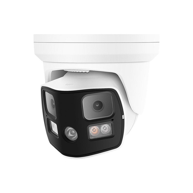 180° Binocular Splicing Panoramic ultra Wide Viewing Angle Network Dome Camera Dual Lens 8MP IP PoE Security CCTV AI Camera