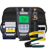 Complete 12pcs/set FTTH Fiber Optic Tool Kit Includes Cleaver Power Meter Visual Fault Locator Striper WiFi GPRS TCP