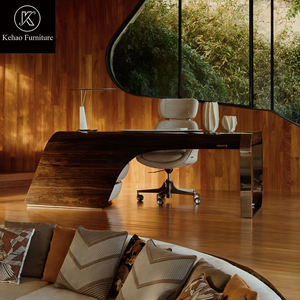 Set Scrivania Direzionale Moderna di Lusso per Ufficio, Scrivania per Manager, CEO, Capo con Sedia, in Acciaio Inossidabile, con Funzione Estensibile - Product Image 1