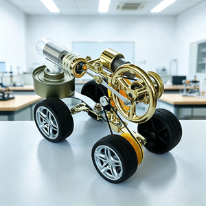 Modèle de voiture à <span class=keywords><strong>moteur</strong></span> <span class=keywords><strong>Stirling</strong></span>, véhicule à vapeur, expérience de physique, science populaire, jouet éducatif DIY pour l'apprentissage scientifique des étudiants - Product Image 4