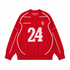 <span class=keywords><strong>Pull</strong></span> en maille jacquard personnalisé avec logo OEM & ODM pour <span class=keywords><strong>homme</strong></span>, col rond, en coton, pour l'hiver - Product Image 1