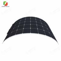 Panneau solaire semi-flexible monocristallin ETFE Sunpower 12/24V 150W 180W 200W 300W 420W pour camping-car, camping et marine, compatible OEM