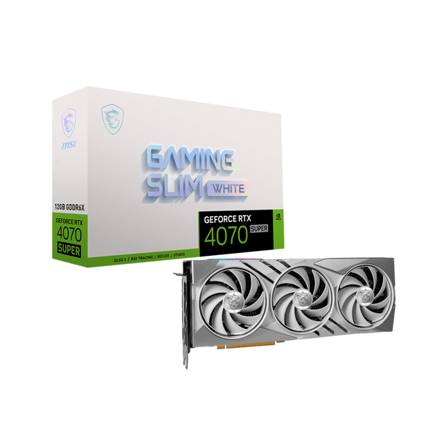 2024 New MSI GeForce RTX 4070 SUPER 12G GAMING SLIM White Sealed Package Gaming Desktop Gaming GPU RTX 4070 Super