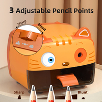 Taille-crayon électrique semi-automatique Tiger robuste avec arrêt automatique, 3 modes, grande capacité de récupération des copeaux pour l'école et le bureau